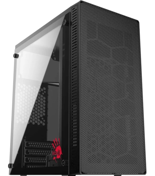 Компьютерный корпус Bloody BD-CC101 черный без БП mATX 1x80мм 1x92мм 2x120мм 2xUSB 2.0 1xUSB 3.0 audio