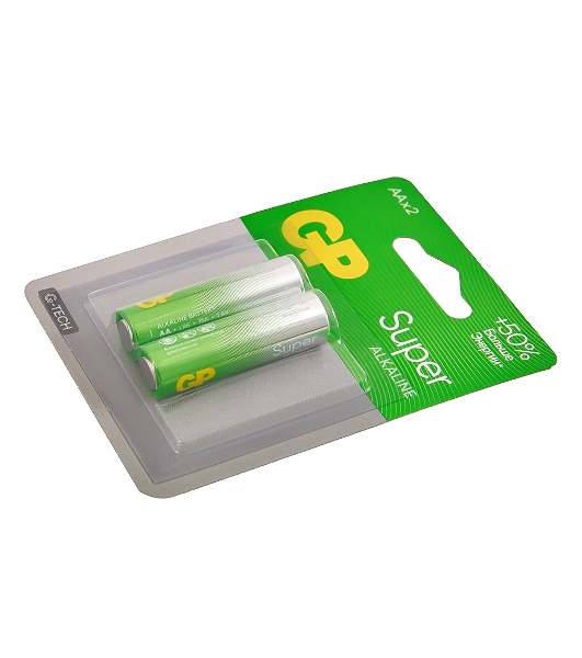 Алкалиновые батарейки GP Super Alkaline G-Tech 15А АA - 2 шт. на блистере