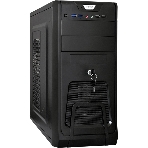 Компьютерный корпус Miditower ExeGate CP-603UB-UNS350 (ATX, БП UNS350 с вент. 12см, 2хUSB, аудио, черный), фото 1