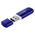 Флешка USB Smartbuy CROWN BLUE (SB64 GbCRW-Bl), 64 Gb, USB 3.0, R/W 75/25, синий, фото 1