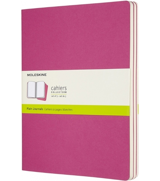Блокнот Moleskine Cahier Journal, 120 стр, без разлиновки, розовый неон ch023d17