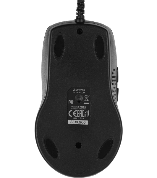 Мышь проводная + коврик A4Tech X-7120 черный, 2000 dpi, USB, кнопки - 7