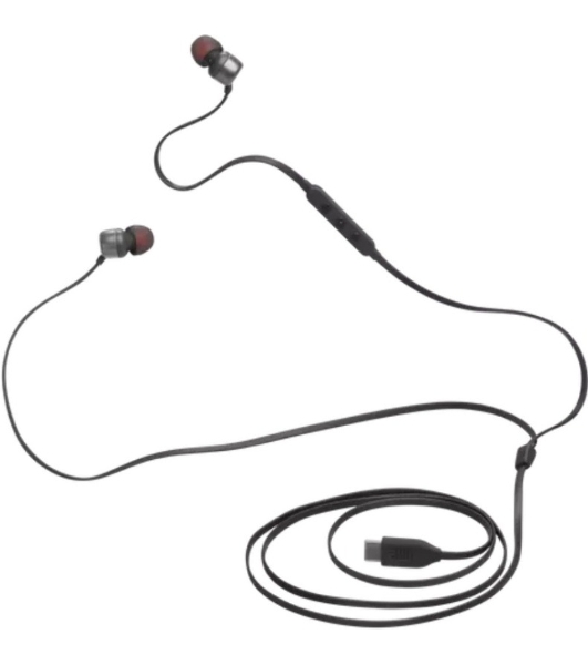 Проводные наушники JBL Tune 310C черный, внутриканальные, USB Type-C