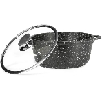 Кастрюля Lara LR02-207 Rio 30 см, 7.3 л, мрамор, капсулированное индукционное дно, крышка, фото4