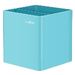 Подставка Deli ENS011blue Nusign 2 отделения для письменных принадлежностей, 84х84х86мм, синий, пластик, фото 1