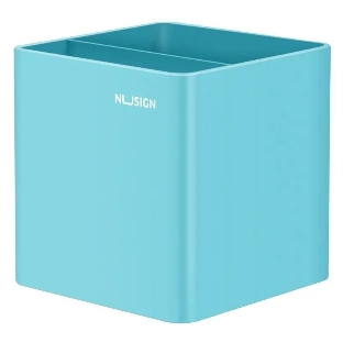 Подставка Deli ENS011blue Nusign 2 отделения для письменных принадлежностей, 84х84х86мм, синий, пластик