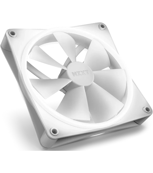 Вентилятор для корпуса Case Cooler NZXT F140 RGb Duo (140x140x25мм, 4-pin PWM, RGb, 84.75CFM, 36dBA, 1800RPM, белый)