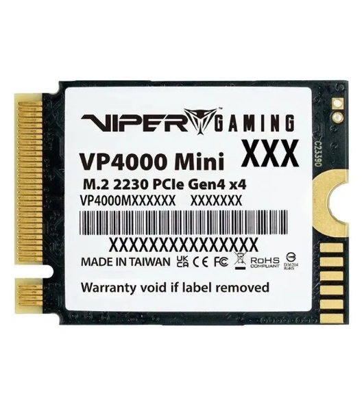 Накопитель SSD Patriot Viper VP4000, 2Tb, PCIe 4.0 x16, M.2 2230, NVMe, R/W 3200/3500, с радиатором