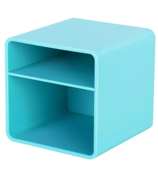 Подставка Deli ENS011blue Nusign 2 отделения для письменных принадлежностей, 84х84х86мм, синий, пластик