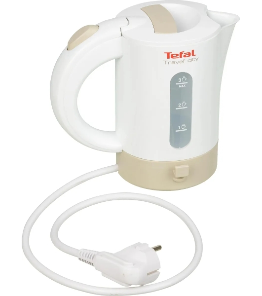 Электрочайник Tefal KO120130 белый/бежевый, 0.5 л, 650 Вт, скрытый нагревательный элемент