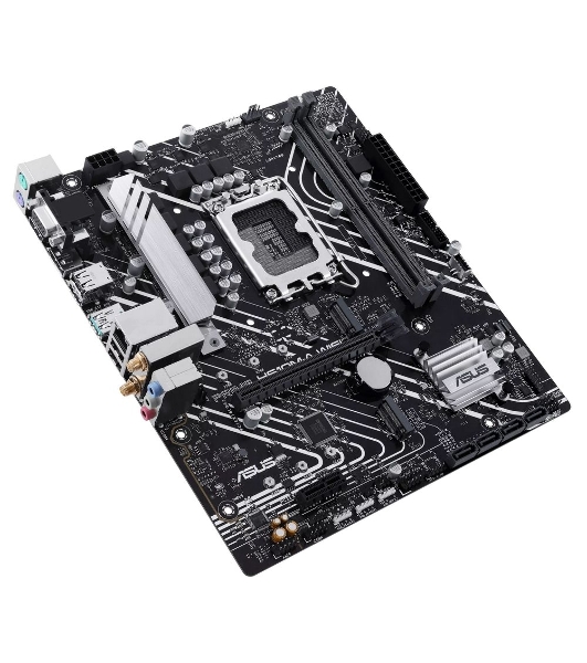 Материнская плата ASUS PRIME H610M-A WIFI, LGA 1700, Intel H610, 2xDDR5, 4xSATA, 2xM.2, 1xPCIe 4.0 x16, 1xDP, 1xHDMI, 1xVGA, 1x1Gb LAN, 1xUSB 3.2 Gen 2, 4xUSB 2.0, 3x3.5 мм, 7.1, mATX