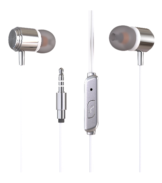 Наушники вакуумные PURE AUX разъем с МК без рег. громкости длина 1.2м More choice G51 (White)
