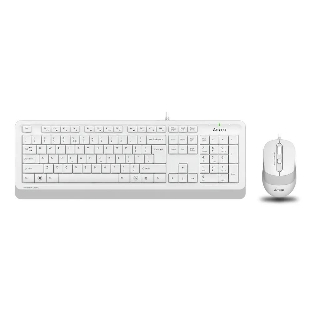Комплект клавиатура+мышь A4Tech FStyler F1010 проводной, USB, 1600 DPI, белый/серый