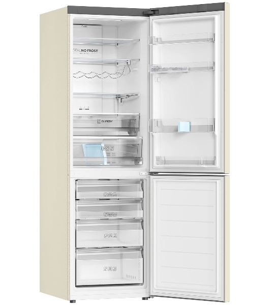 Холодильник Haier C2F636CCFDU1 бежевый двухкамерный 256/108 л морозилка снизу, No Frost