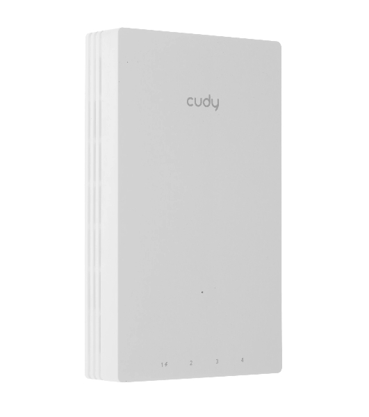 Точка доступа Wi-Fi Cudy AX3000 Gigabit Wall-Plate Wi-Fi 6 Access Point AX3000 Dual Band Wi-Fi 6 Wall Plate Access Point, Chipset MT7981+MT7531AE+MT7976CN, 802.11ax/ac/a/b/g/n, 2402Mbps at 5GHz + 574Mbps at 2.4GHz, 1 x Gigabit PoE-IN Port, 802.3af/at, 4 x Gigabit RJ45 ports, LAN1 support PoE Out, Cudy Mesh Support