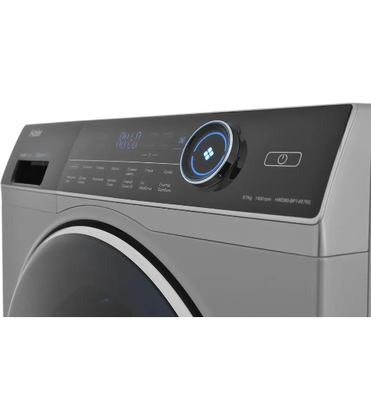 Стиральная машина Haier HWD80-BP14979S серебристый, загрузка фронтальная 8 кг, 5 кг - сушка, 1400 об/мин, класс: B
