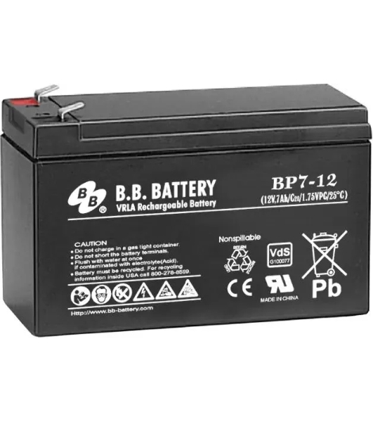 Батарея для ИБП BB BP7-12 12В 7А·ч