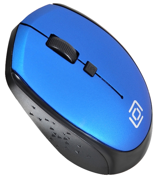 Мышь беспроводная Oklick 488MW синий/черный, 1600 dpi, радиоканал, USB, кнопки - 4