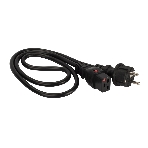 Шнур питания Lanmaster LAN-PP19L/SH-1.0-BK C19-Schuko проводник.:3x1.5мм2 1м 220В 16А черный, фото 1