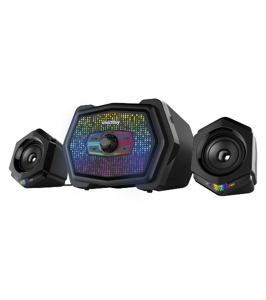 Акустическая система 2.1 Smartbuy W70, Bluetooth, 11Вт, RGb-подсветка, черный (арт. SBA-5150)