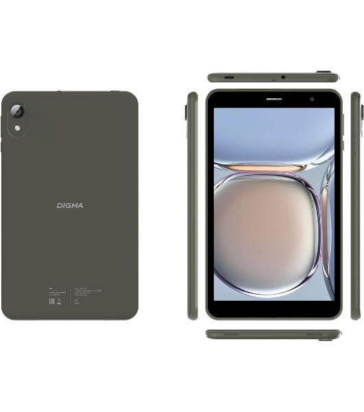 Планшет Digma R8 8', 4Gb, 64Gb, 3G, 4G LTE, 2G, Android 15, темно-серый