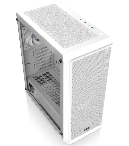 Корпус без блока питания Raijintek ARCADIA 41-MS4, Midi-Tower, TG, 1x120мм + 3x120мм ARGB, 2xUSB-A 3.0 + 1xUSB-C, ATX, mATX, mITX White