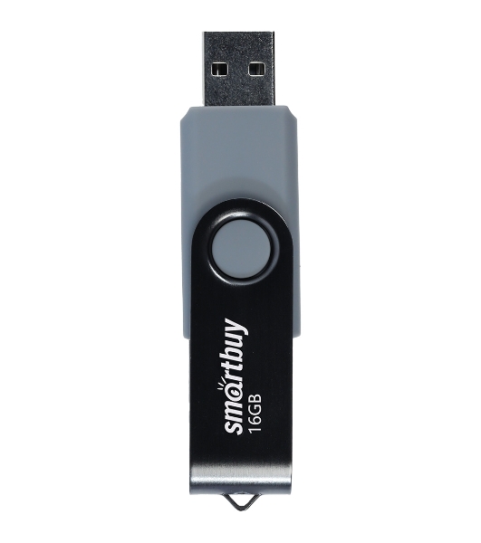 Флешка USB Smartbuy Twist Black (SB016Gb2TWK), 16Gb, USB 2.0, R/W 15/5, черный