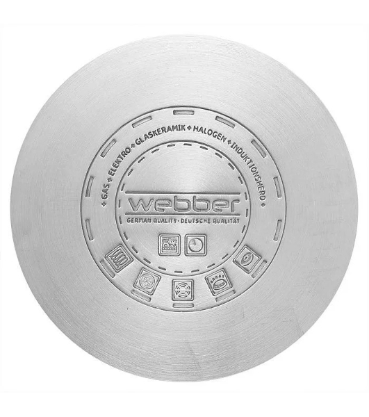 Набор посуды WEBBER BE-616/6 из нерж.стали 6 пр. 2,1 л, 2,9 л, 3,9 л со стеклянными крышками В наборе 6 предметов: кастрюля со стеклянной крышкой 16х10,5 см; 2,1 л кастрюля со стеклянной крышкой 18х11,5 см; 2,9 л кастрюля со стеклянной крышкой 20х12,5см; 3,9л Толщина стали 0,5 мм