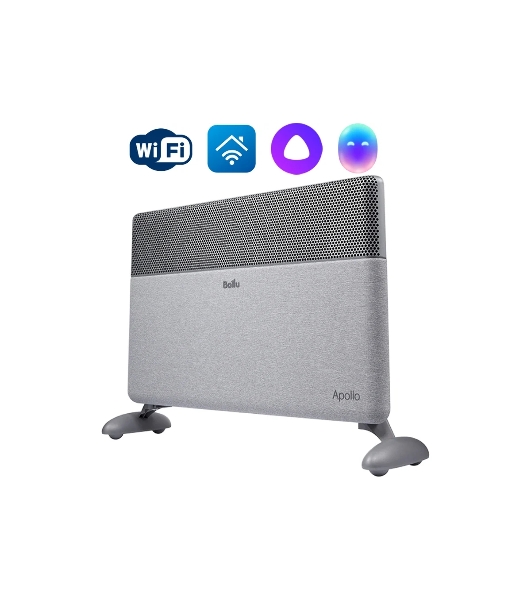 Конвектор электрический Ballu Apollo digital INVERTER Moon Gray BEC/ATI-2001 серый, 2000 Вт, 25 м2, термостат, дисплей, WiFi