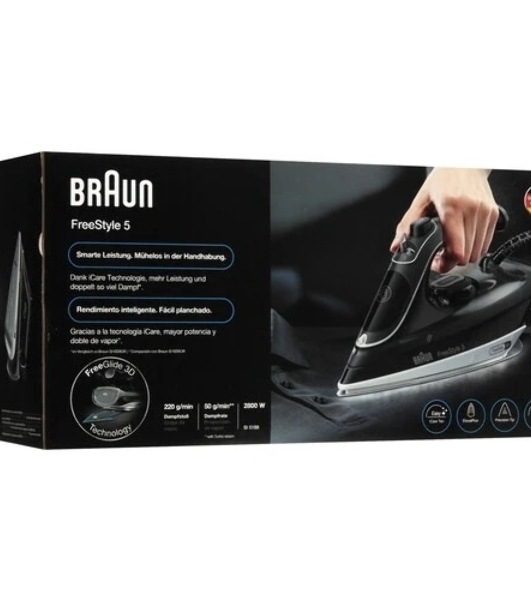 Утюг Braun SI5188BK черный/серый, 2800 Вт, 50 г/мин, 220 г/мин, 330 мл