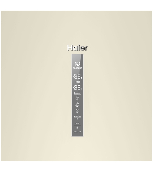Холодильник Haier C2F636CCFDU1 бежевый двухкамерный 256/108 л морозилка снизу, No Frost