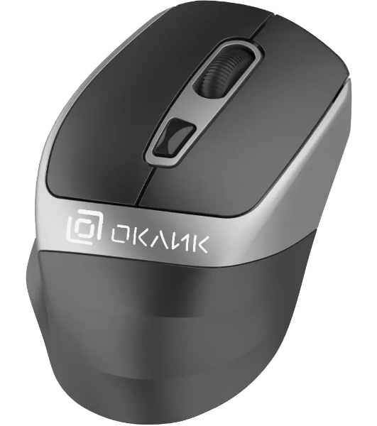 Мышь беспроводная Oklick 516MW черный/серебристый, 1600 dpi, радиоканал, Bluetooth, USB, кнопки - 6