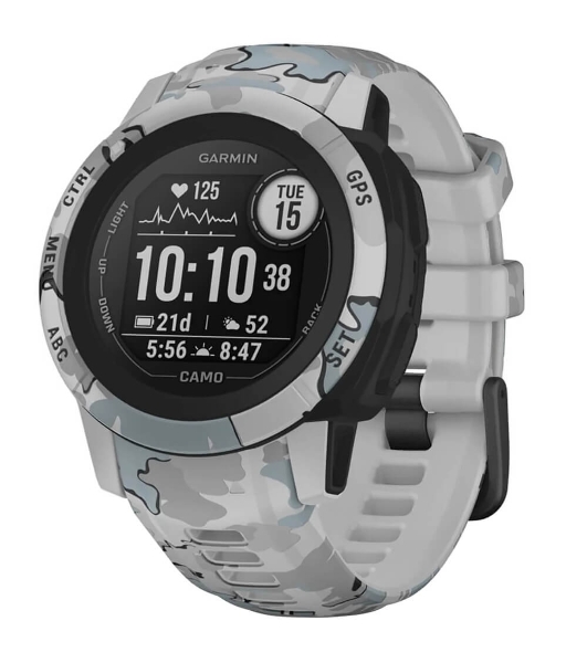 Умные часы Garmin Instinct 2S Camo Edition, 1.1' MIP, Bluetooth, ANT+, 10 ATM, черный / серый / камуфляж