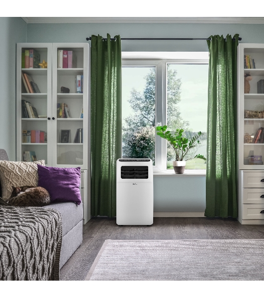 Кондиционер мобильный Ballu Aura BPAC-12 CP/N1_24Y 12000 BTU, 30 м², 52 дБ, охлаждение, осушение, белый