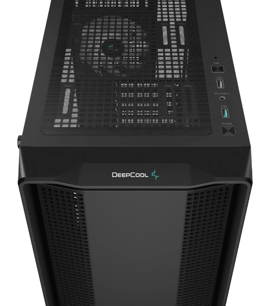 Компьютерный корпус Deepcool CC560 ARGb V2 без БП, боковое окно (закаленное стекло), 3x120мм ARGb LED вентилятор спереди и 1x120мм ARGb LED вентилятор сзади, черный, ATX