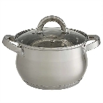 Набор посуды WEBBER BE-616/6 из нерж.стали 6 пр. 2,1 л, 2,9 л, 3,9 л со стеклянными крышками В наборе 6 предметов: кастрюля со стеклянной крышкой 16х10,5 см; 2,1 л кастрюля со стеклянной крышкой 18х11,5 см; 2,9 л кастрюля со стеклянной крышкой 20х12,5см; 3,9л Толщина стали 0,5 мм, фото5