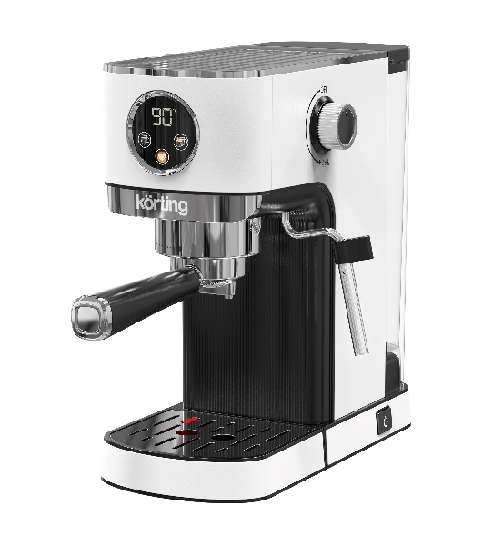 Кофеварка рожковая Korting KCM 1003 EW белый, исп. кофе - молотый, 1.2 л, 1350 Вт, 20 бар