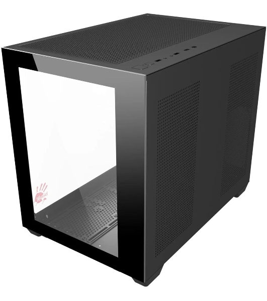 Компьютерный корпус Bloody BD-CC108 черный без БП mATX 9x120мм 2xUSB 3.0 audio bott PSU