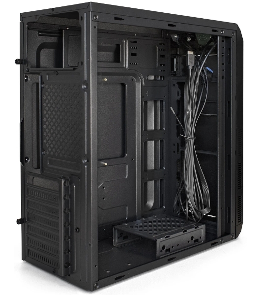 Компьютерный корпус Miditower ExeGate XP-334UC-UNS400 (ATX, БП UNS400 с вент. 12см, 1хUSB/1хUSB 3.0/1хTypeC, аудио, черный)
