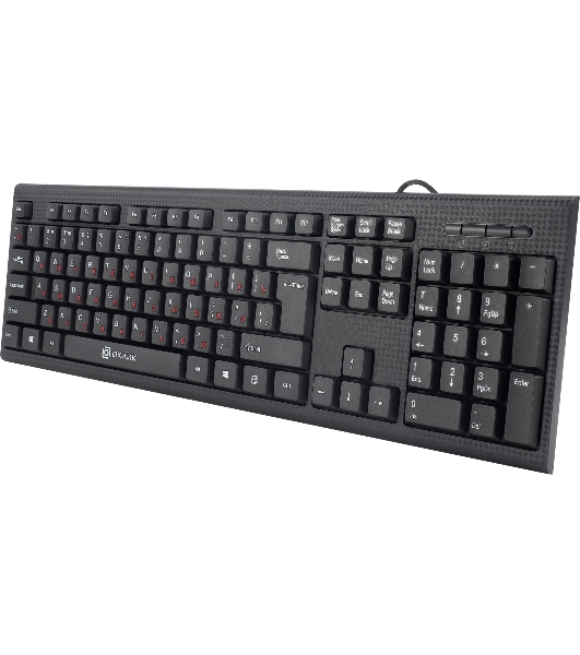 Комплект клавиатура+мышь Oklick 630M проводной, USB, 1600 DPI, чёрный