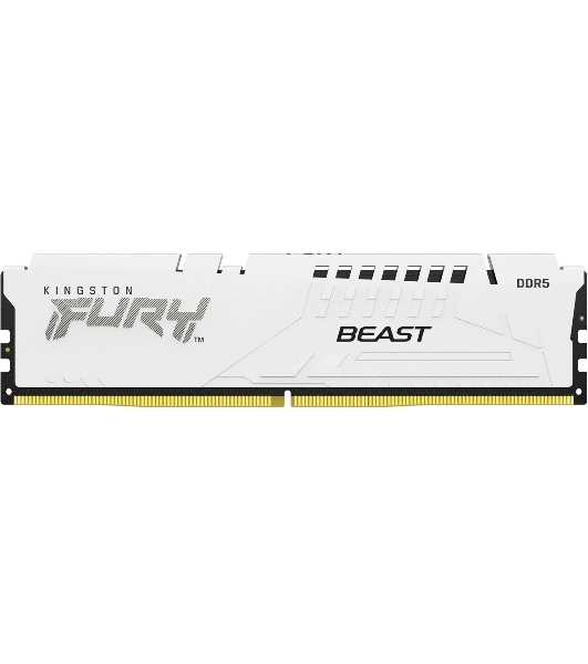 Оперативная память Kingston Fury Beast EXPO, DDR5, 32Gb (1x32 GB), 6000 MHz, CL30, радиатор, белый