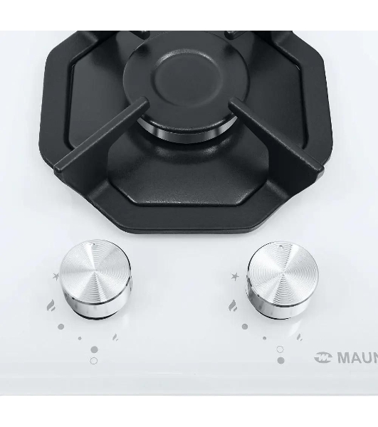 Газовая варочная панель Maunfeld EGHG.32.2CW/G, 2 конфорки, закаленное стекло, белый