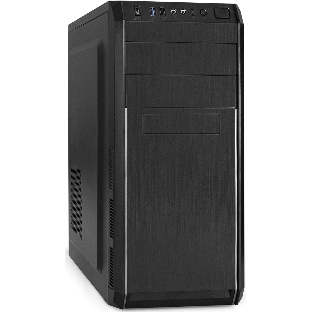 Компьютерный корпус Miditower ExeGate XP-334UC-UNS400 (ATX, БП UNS400 с вент. 12см, 1хUSB/1хUSB 3.0/1хTypeC, аудио, черный)