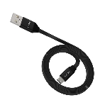 Кабель Maxvi MC-15M black, USB-A - microUSB, 2A ток макс. нагрузки 2А, макс. напряжение 5V; стандарт USB 2.0; плоский кабель, длина 1м, оплетка TPE, металлические корпуса разъемов, цвет черный, фото2
