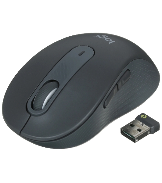 Мышь беспроводная Logitech Signature M650 графитовый, 4000 dpi, радиоканал, Bluetooth, USB, кнопки - 5