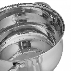 Набор посуды WEBBER BE-616/6 из нерж.стали 6 пр. 2,1 л, 2,9 л, 3,9 л со стеклянными крышками В наборе 6 предметов: кастрюля со стеклянной крышкой 16х10,5 см; 2,1 л кастрюля со стеклянной крышкой 18х11,5 см; 2,9 л кастрюля со стеклянной крышкой 20х12,5см; 3,9л Толщина стали 0,5 мм, фото7
