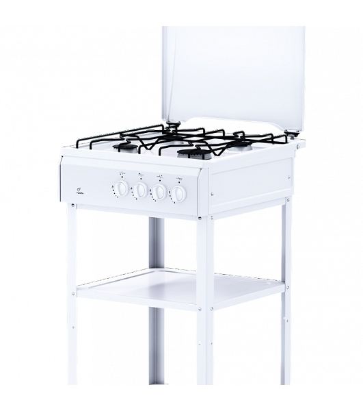 Плита газовая Flama AVG 1401 W белый,крышка