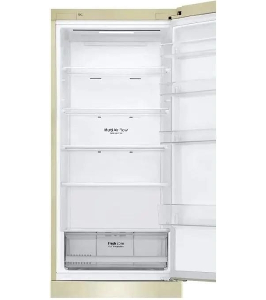 Холодильник LG GA-B509CEWL бежевый двухкамерный 277/107л морозилка снизу, No Frost