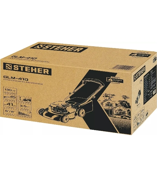 Газонокосилка бензиновая STEHER GLM-410, 3,5 л.с.