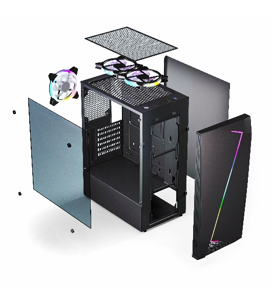 Компьютерный корпус ABR GQ-2 (8018) (USB 3.0X1 + USB 2.0 X2+audio)